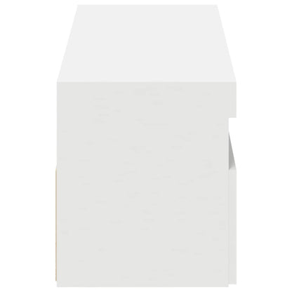 TV-Schränke mit LED-Leuchten 2 Stk. Weiß 60x35x40cm