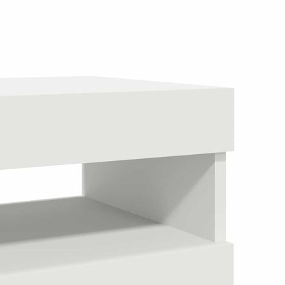 TV-Schränke mit LED-Leuchten 2 Stk. Weiß 60x35x40cm