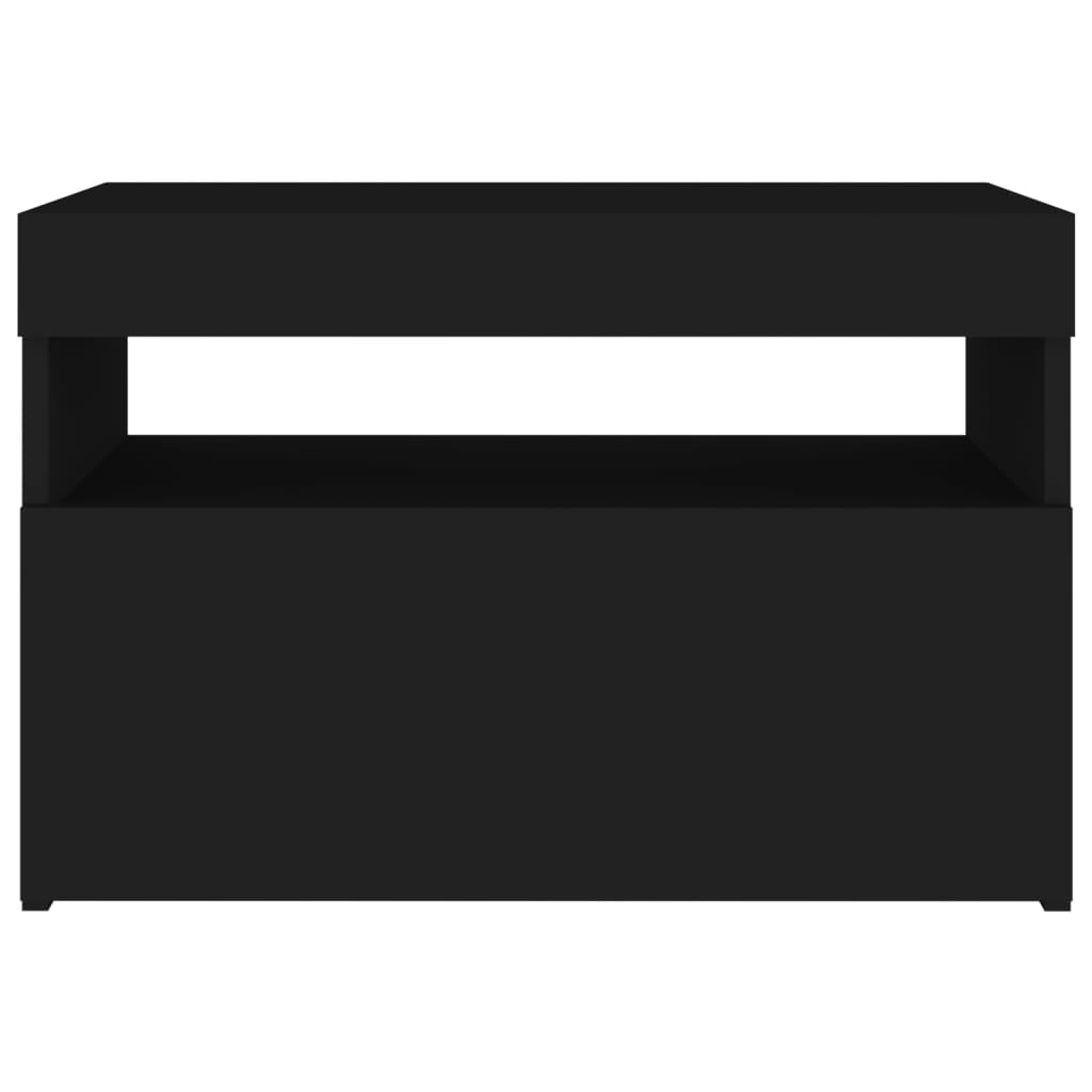 TV-Schrank mit LED-Leuchten Schwarz 60x35x40 cm