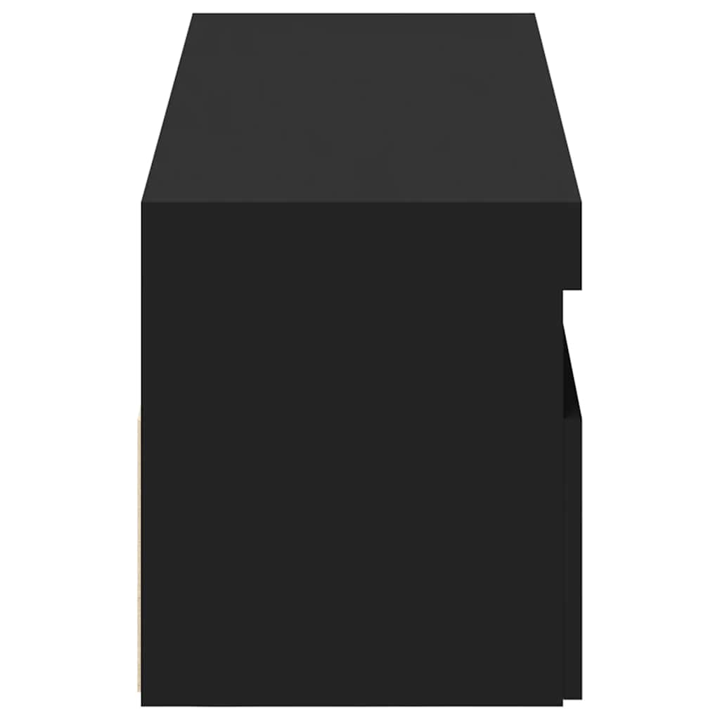 TV-Schränke LED-Leuchten 2 Stk. Schwarz 60x35x40cm