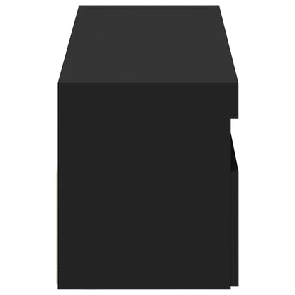 TV-Schränke LED-Leuchten 2 Stk. Schwarz 60x35x40cm