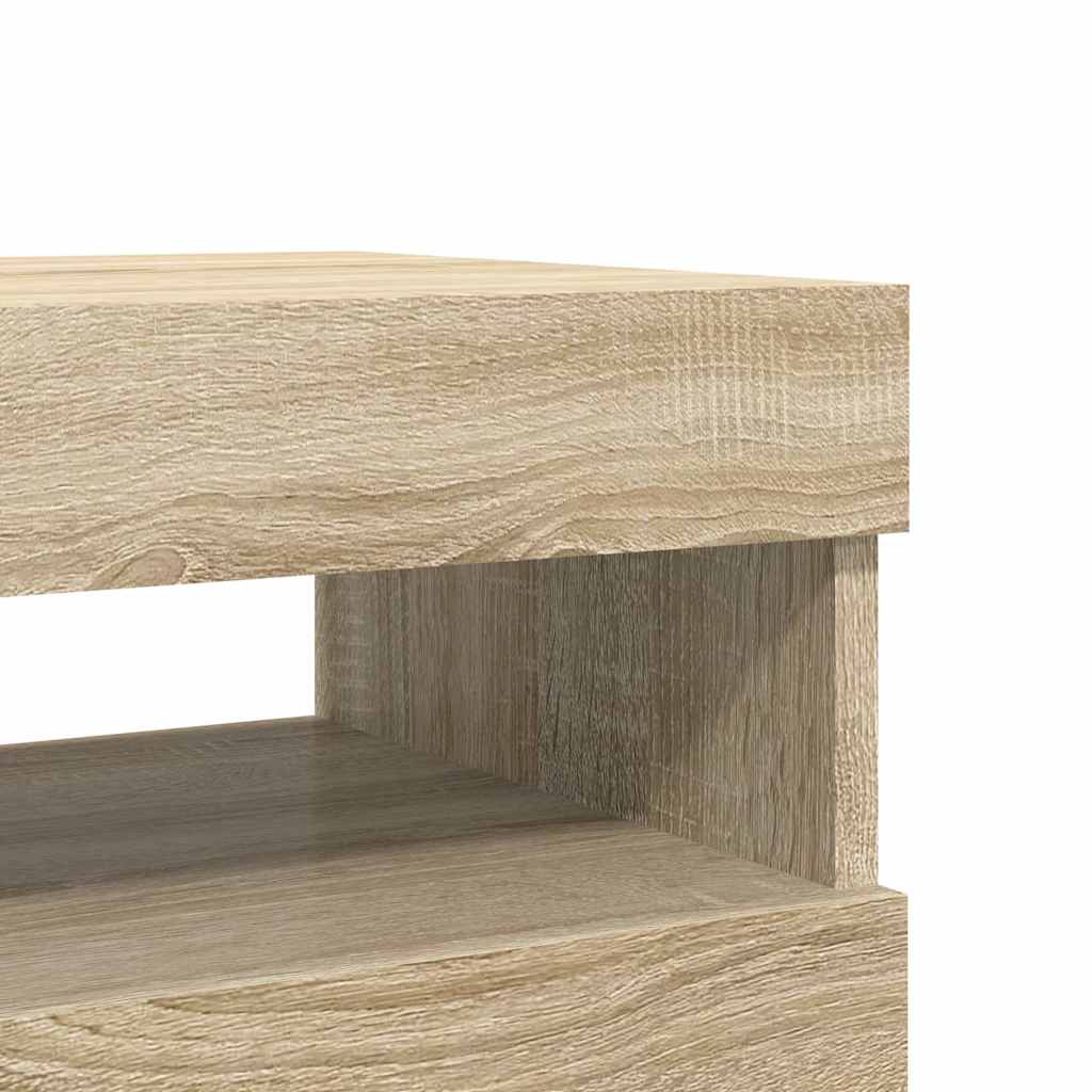 TV-Schränke LED-Leuchten 2 Stk. Sonoma-Eiche 60x35x40 cm
