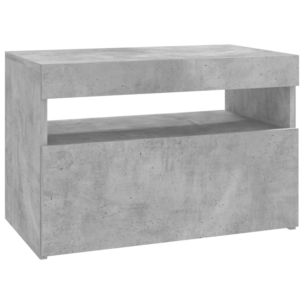 TV-Schrank mit LED-Leuchten Betongrau 60x35x40 cm