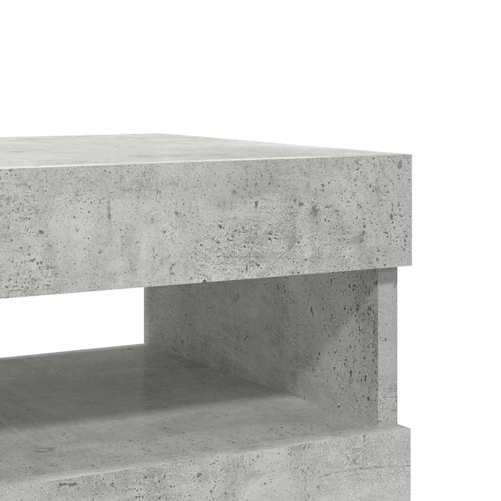 TV-Schränke LED-Leuchten 2 Stk. Betongrau 60x35x40 cm