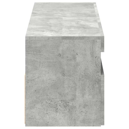 TV-Schränke LED-Leuchten 2 Stk. Betongrau 60x35x40 cm