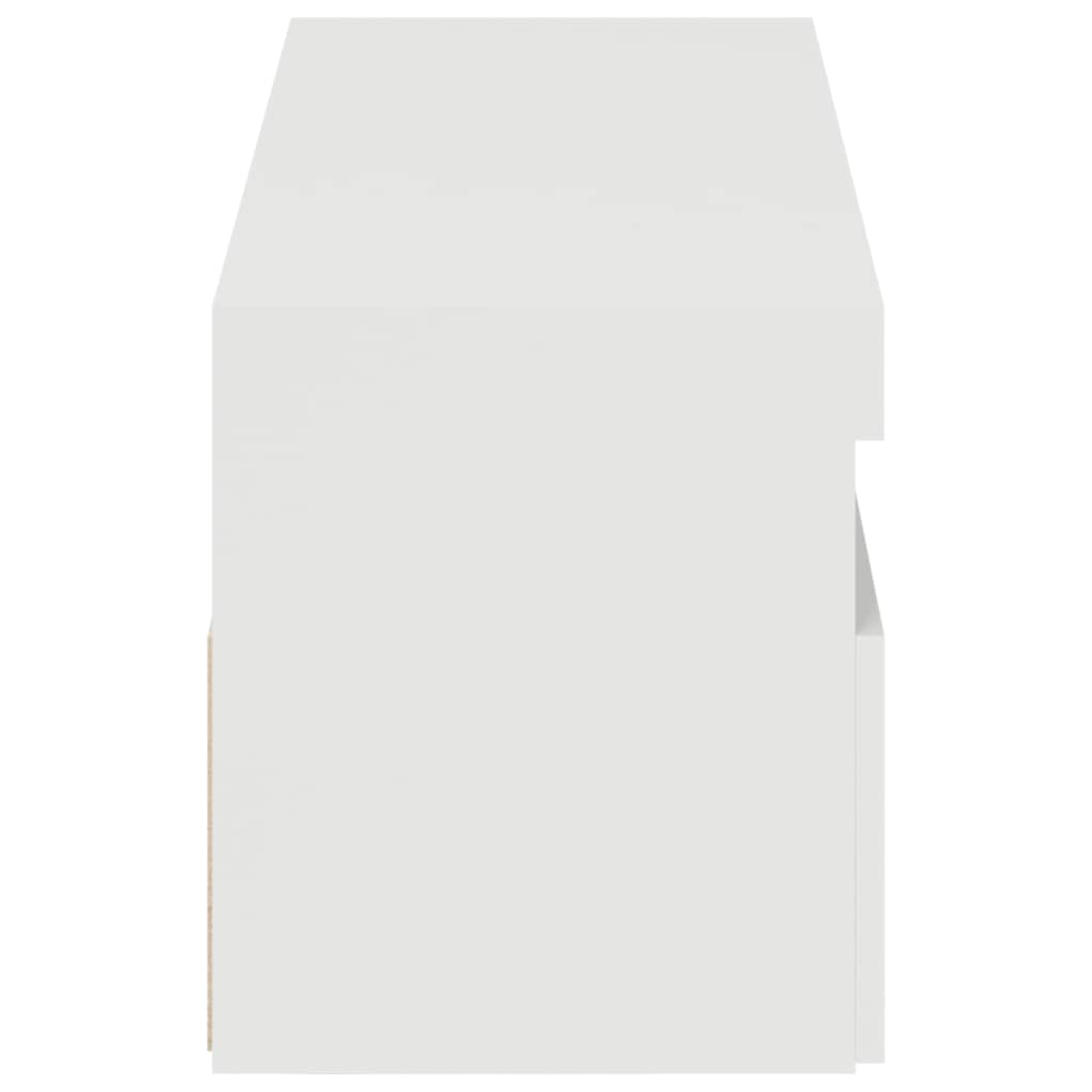 TV-Schränke mit LED-Leuchten 2 Stk. Hochglanz-Weiß 60x35x40 cm