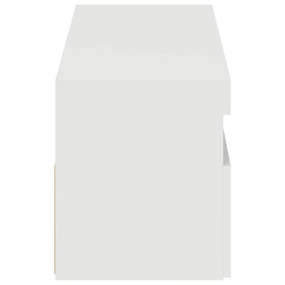 TV-Schränke mit LED-Leuchten 2 Stk. Hochglanz-Weiß 60x35x40 cm