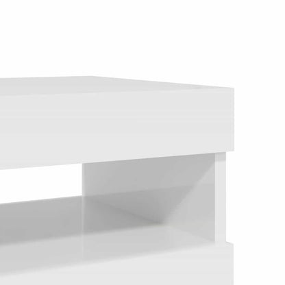 TV-Schränke mit LED-Leuchten 2 Stk. Hochglanz-Weiß 60x35x40 cm