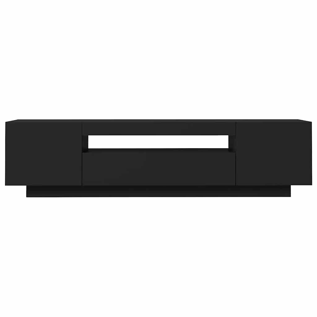 TV-Schrank mit LED-Leuchten Schwarz 160x35x40 cm