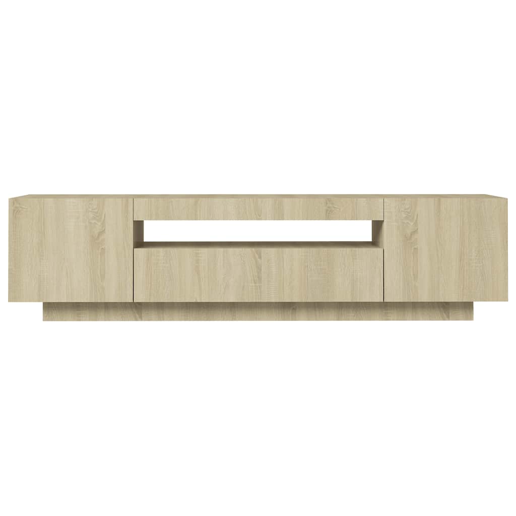 TV-Schrank mit LED-Leuchten Sonoma-Eiche 160x35x40 cm