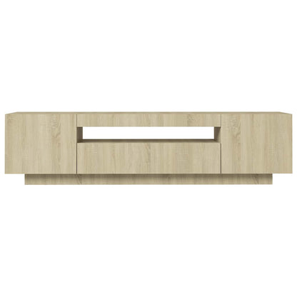 TV-Schrank mit LED-Leuchten Sonoma-Eiche 160x35x40 cm