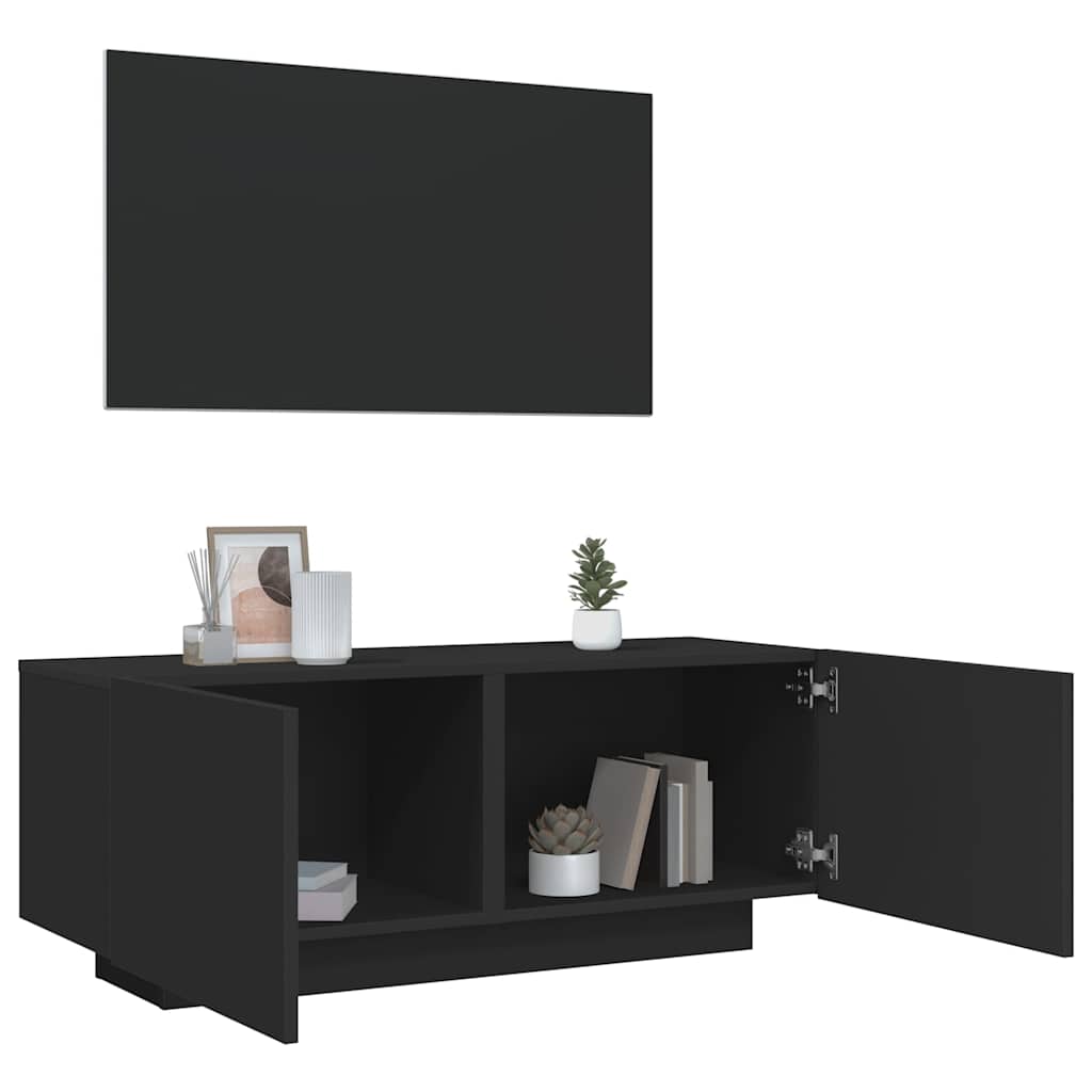 TV-Schrank Schwarz 100x35x40 cm Holzwerkstoff