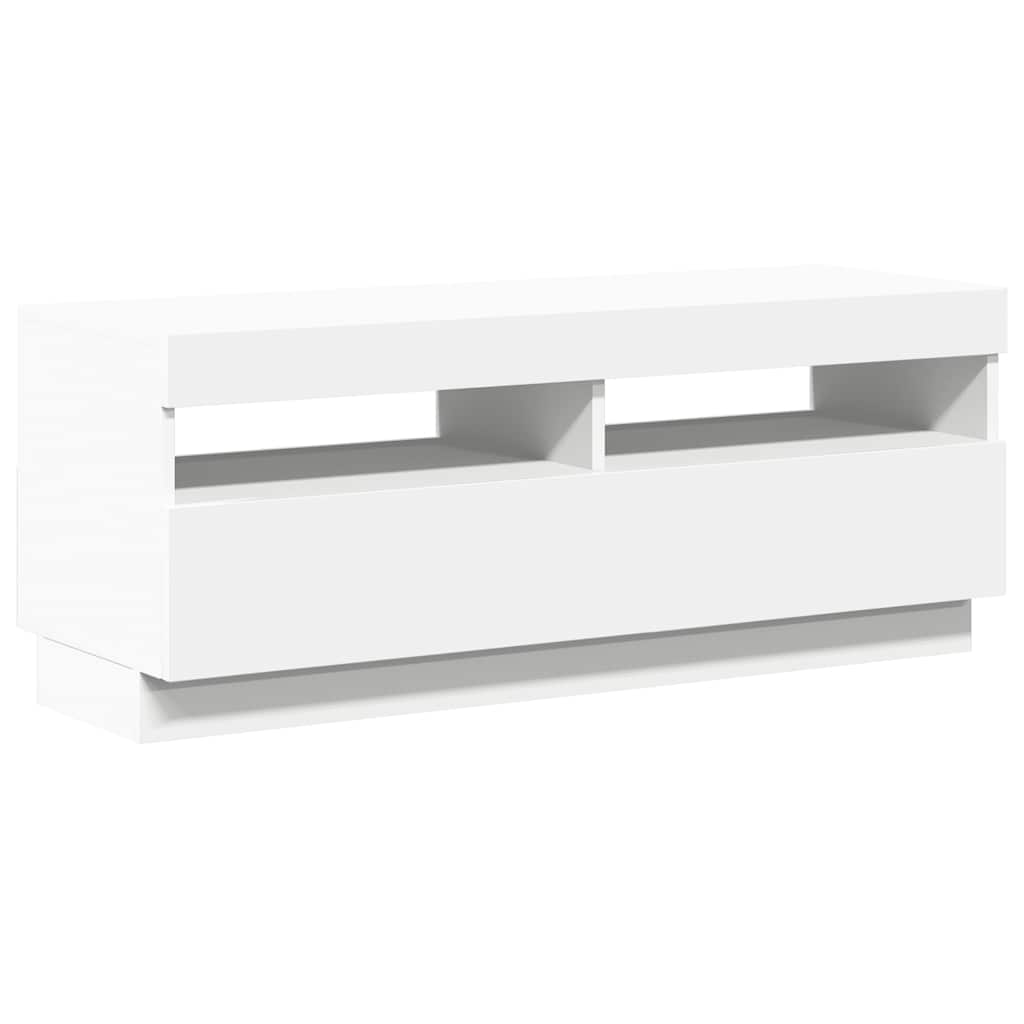 TV-Schrank mit LED-Leuchten Weiß 100x35x40 cm