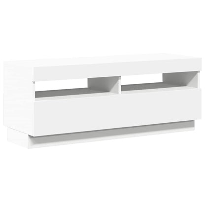 TV-Schrank mit LED-Leuchten Weiß 100x35x40 cm