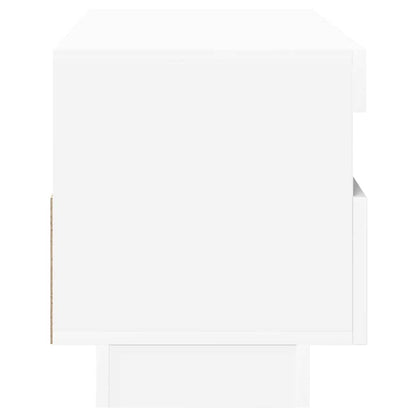 TV-Schrank mit LED-Leuchten Weiß 100x35x40 cm