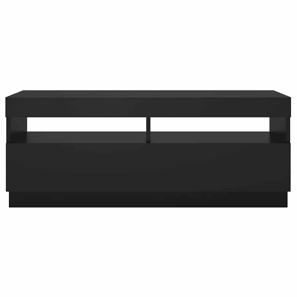 TV-Schrank mit LED-Leuchten Schwarz 100x35x40 cm