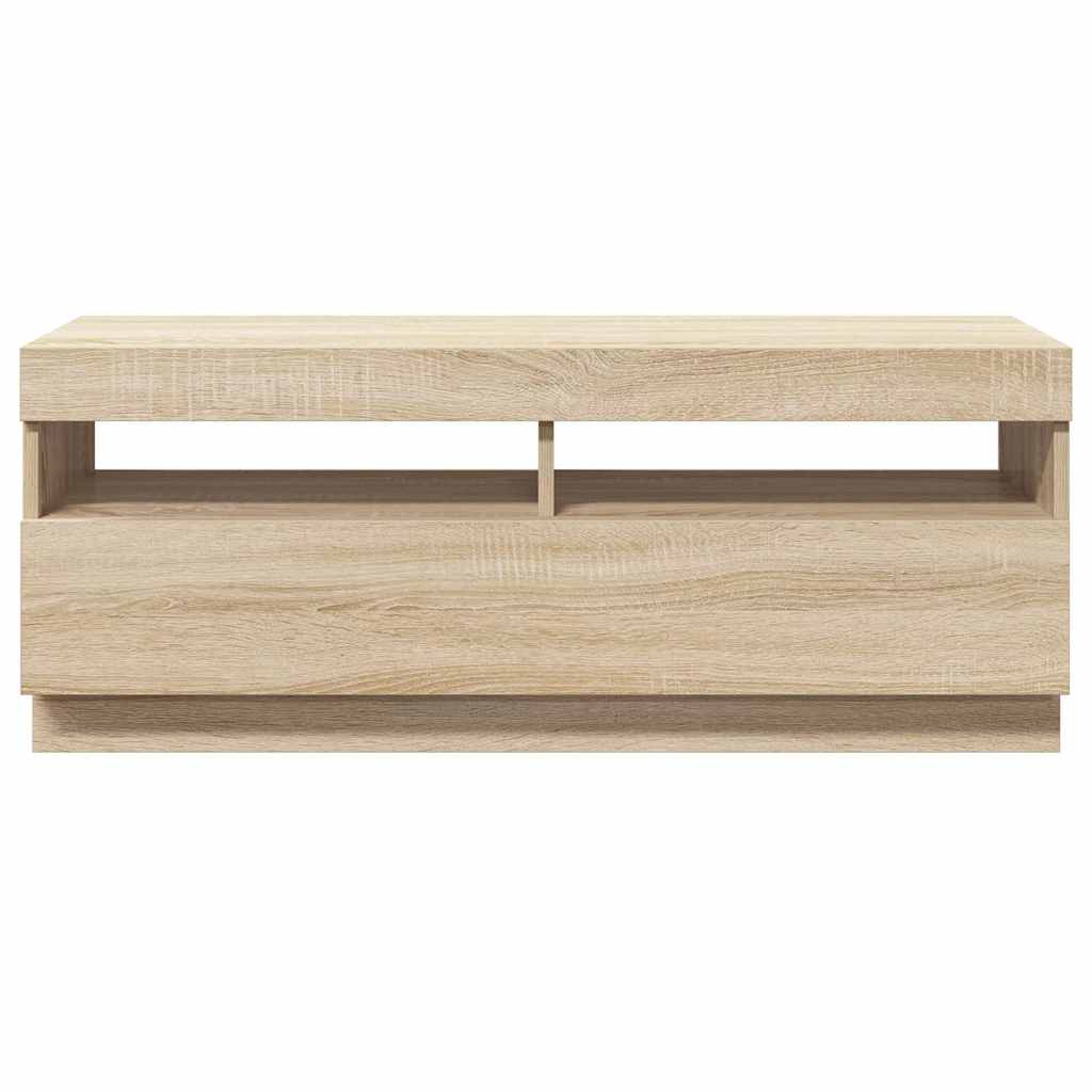 TV-Schrank mit LED-Leuchten Sonoma-Eiche 100x35x40 cm