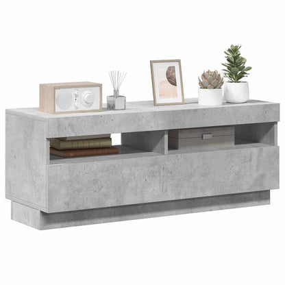 TV-Schrank mit LED-Beleuchtung Betongrau 100x35x40 cm