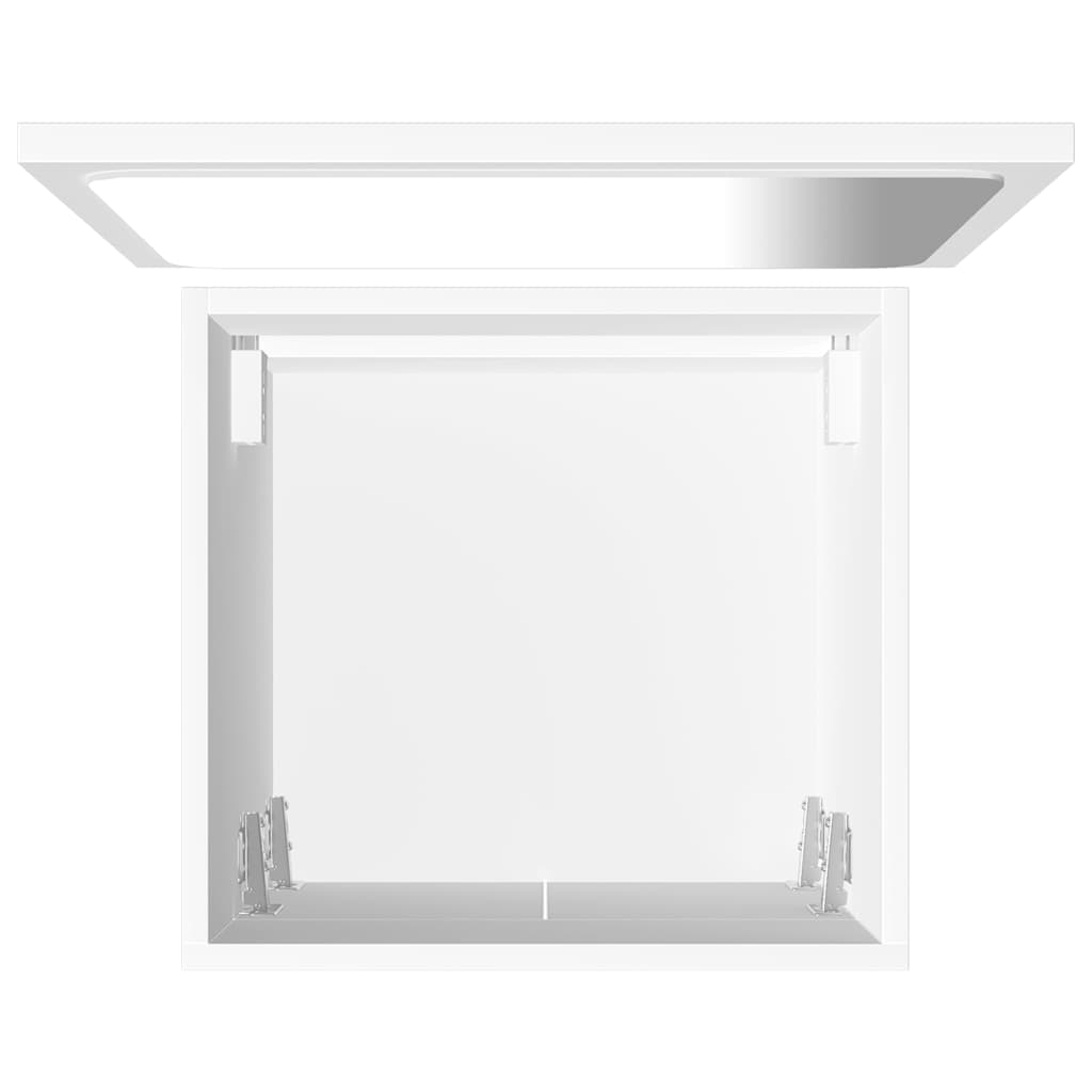 2-tlg. Badmöbel-Set Weiß Holzwerkstoff