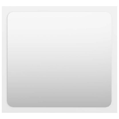 2-tlg. Badmöbel-Set Hochglanz-Weiß Holzwerkstoff