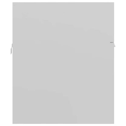 2-tlg. Badmöbel-Set Hochglanz-Weiß Holzwerkstoff