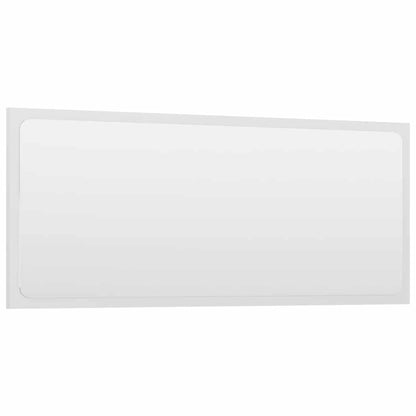 2-tlg. Badmöbel-Set Hochglanz-Weiß Holzwerkstoff