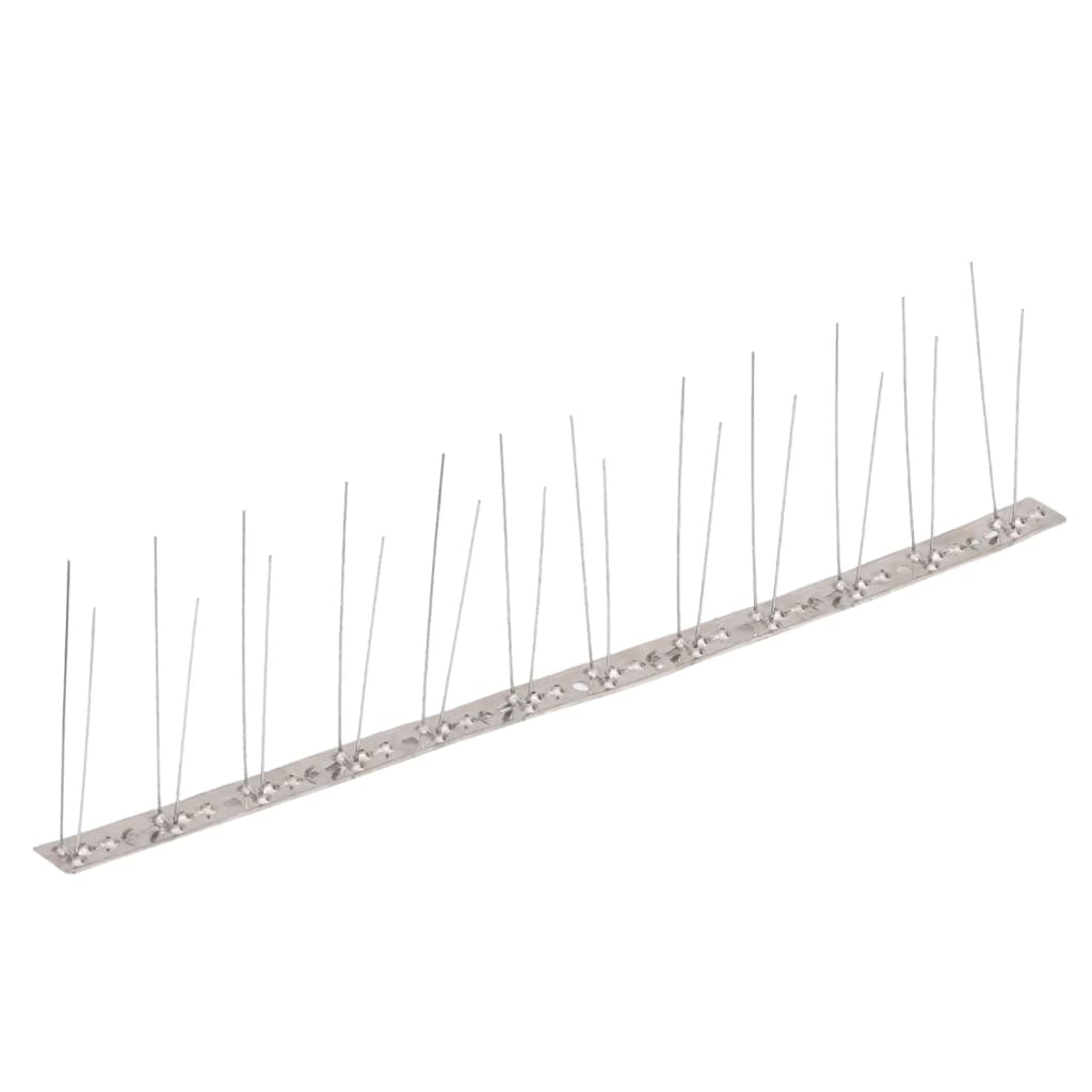 20-tlg. Taubenabwehr Spikes-Set Edelstahl 10 m 2-reihig