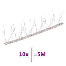 10-tlg. Taubenabwehr Spikes-Set Edelstahl 5 m 5-reihig