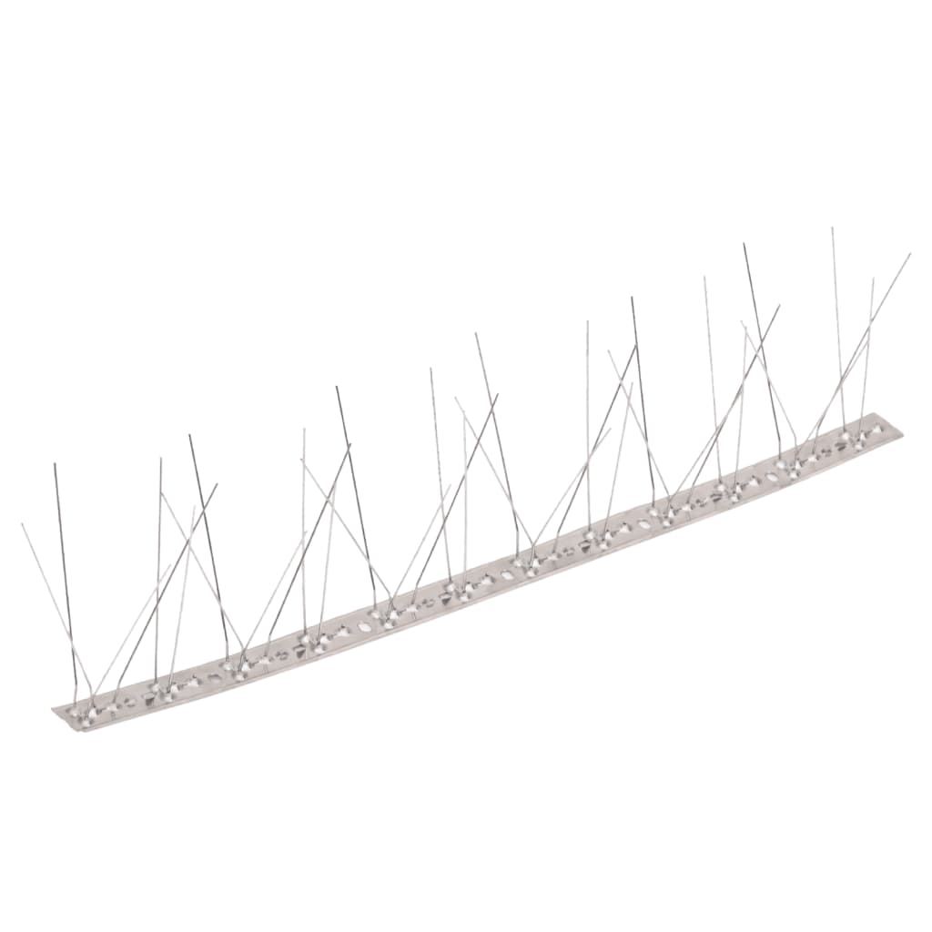 20-tlg. Taubenabwehr Spikes-Set Edelstahl 10 m 5-reihig