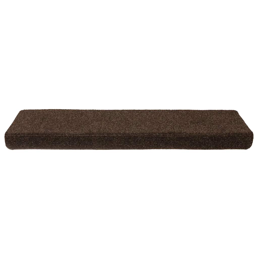 Stufenmatten Selbstklebend 15 Stk. 65x21x4 cm Braun Rechteckiger Rand