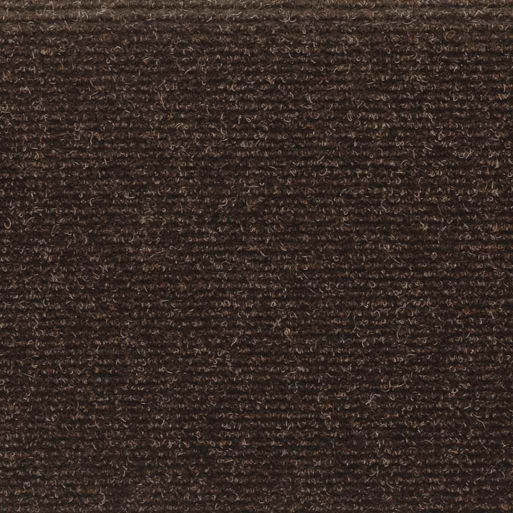 Stufenmatten Selbstklebend 15 Stk. 65x21x4 cm Braun Rechteckiger Rand