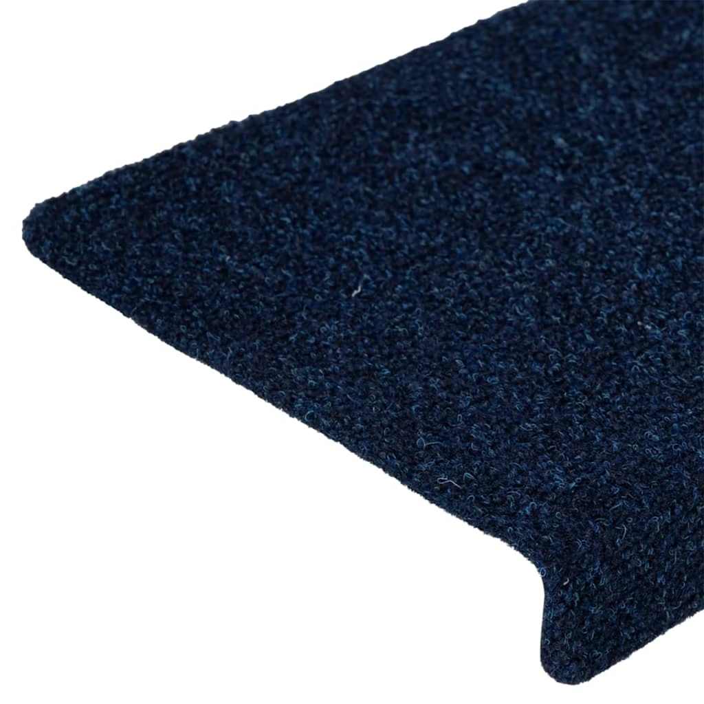 Stufenmatten Selbstklebend 15 Stk. 65x21x4 cm Marineblau Rechteckiger Rand