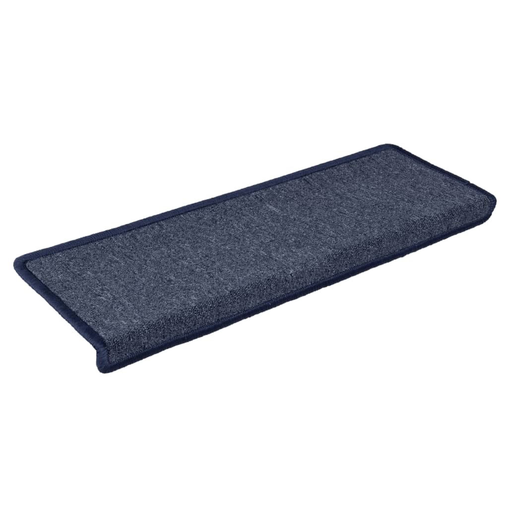 Stufenmatten 15 Stk. 65 x 21 x 4 cm Dunkelgrau und Blau Rechteckiger Rand