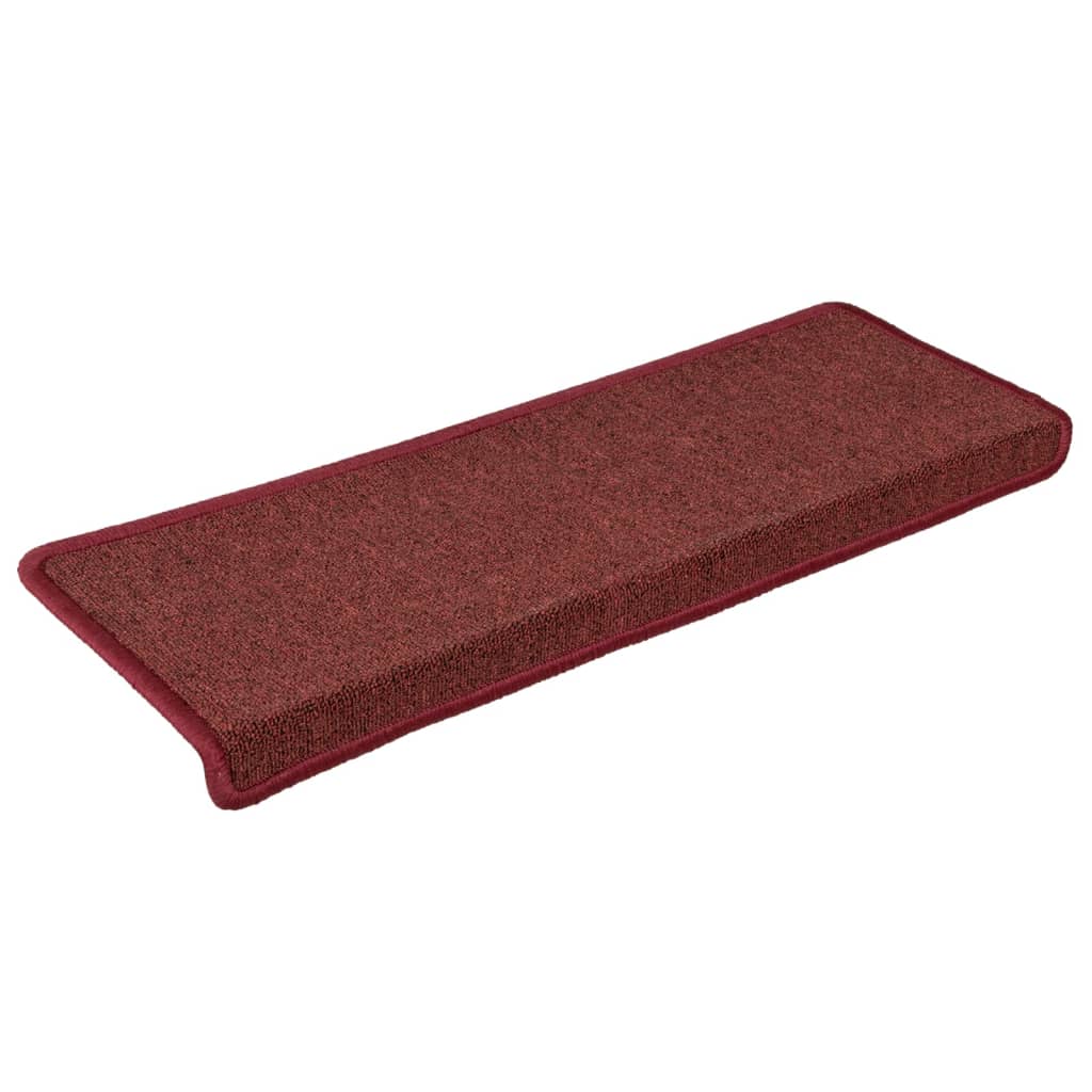 Stufenmatten 15 Stk. 65x21x4 cm Bordeaux Rechteckiger Rand