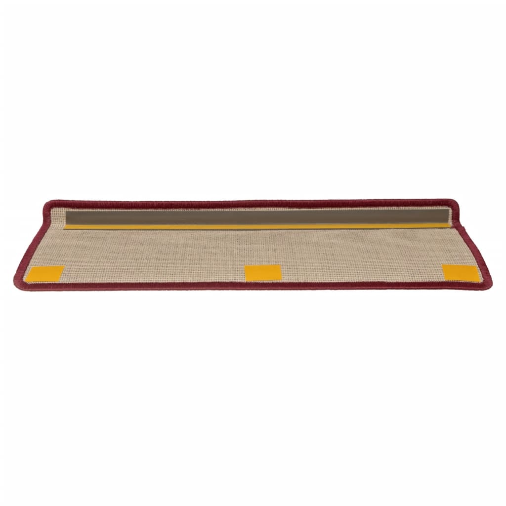 Stufenmatten 15 Stk. 65x21x4 cm Bordeaux Rechteckiger Rand