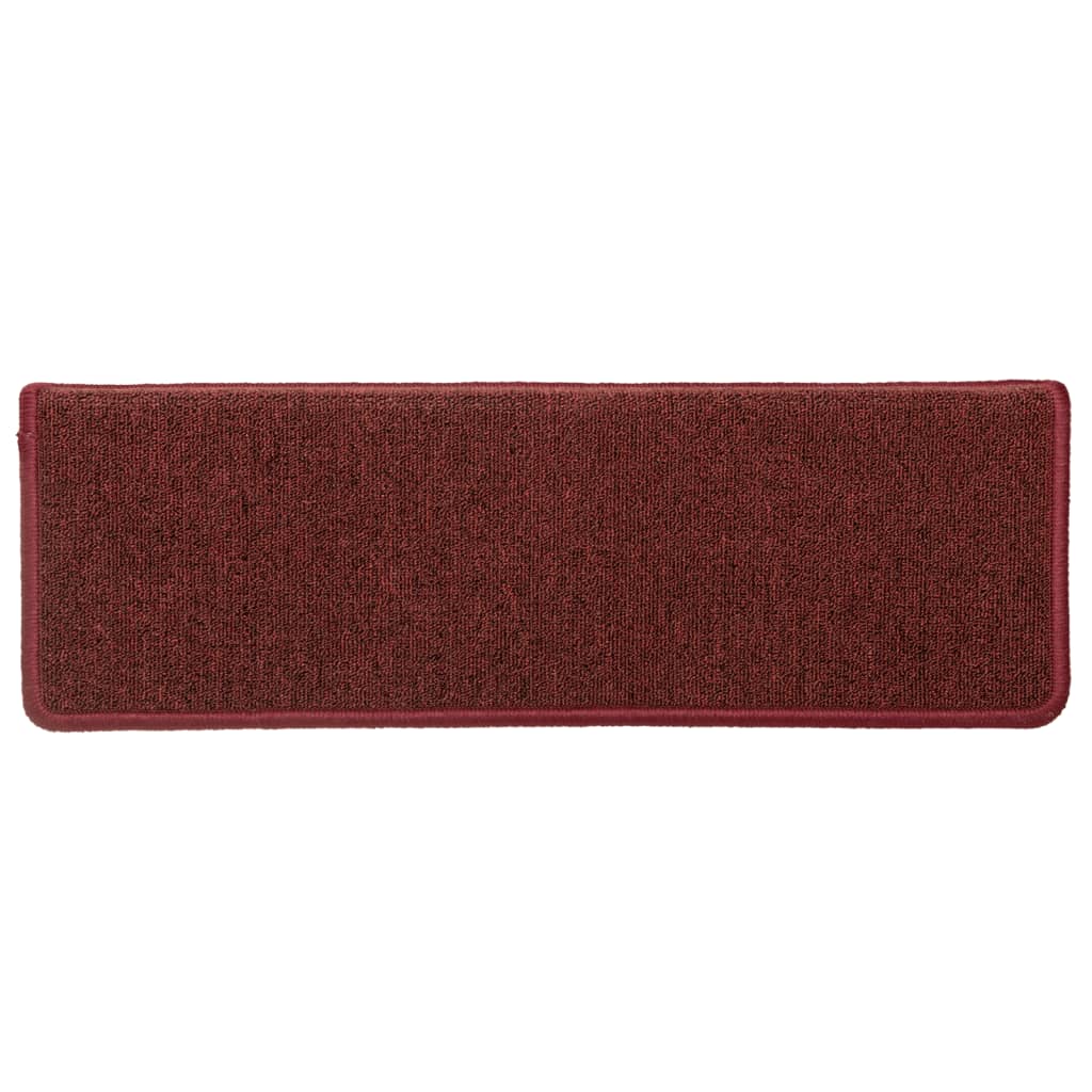 Stufenmatten 15 Stk. 65x21x4 cm Bordeaux Rechteckiger Rand