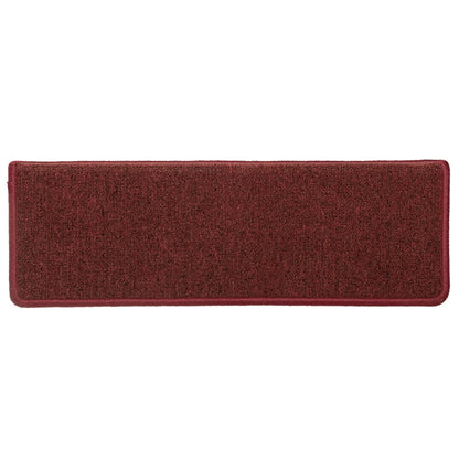 Stufenmatten 15 Stk. 65x21x4 cm Bordeaux Rechteckiger Rand