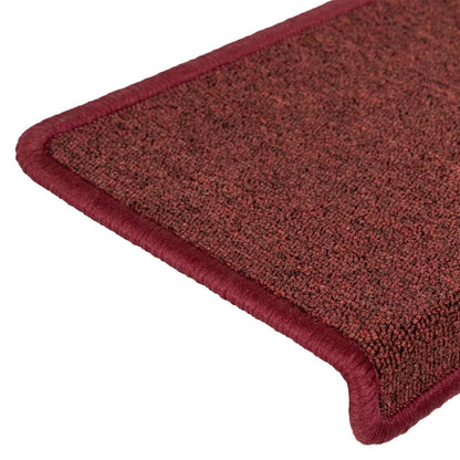 Stufenmatten 15 Stk. 65x21x4 cm Bordeaux Rechteckiger Rand