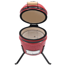 2-in-1 Kamado-Grill Smoker Keramik 56 cm Rot