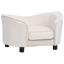Hundesofa Creme 69x49x40 cm Plüsch und Kunstleder