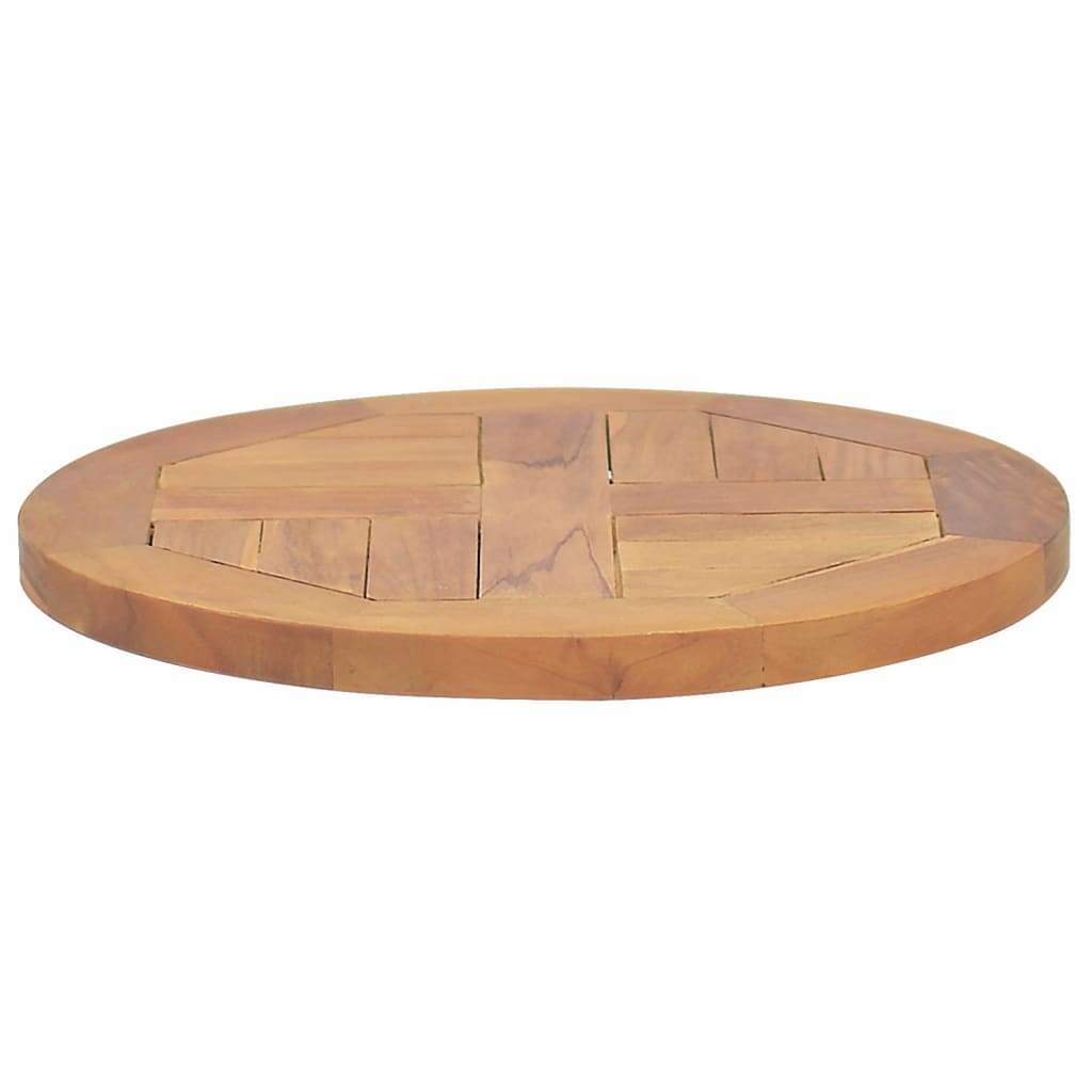 Tischplatte Massivholz Teak Rund 2,5 cm 40 cm