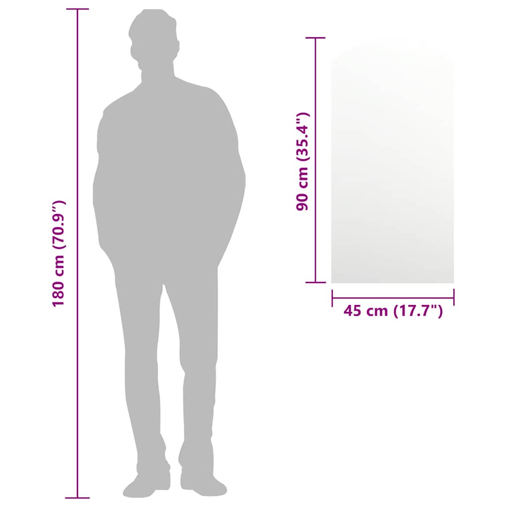 Spiegel 90x45 cm Glas