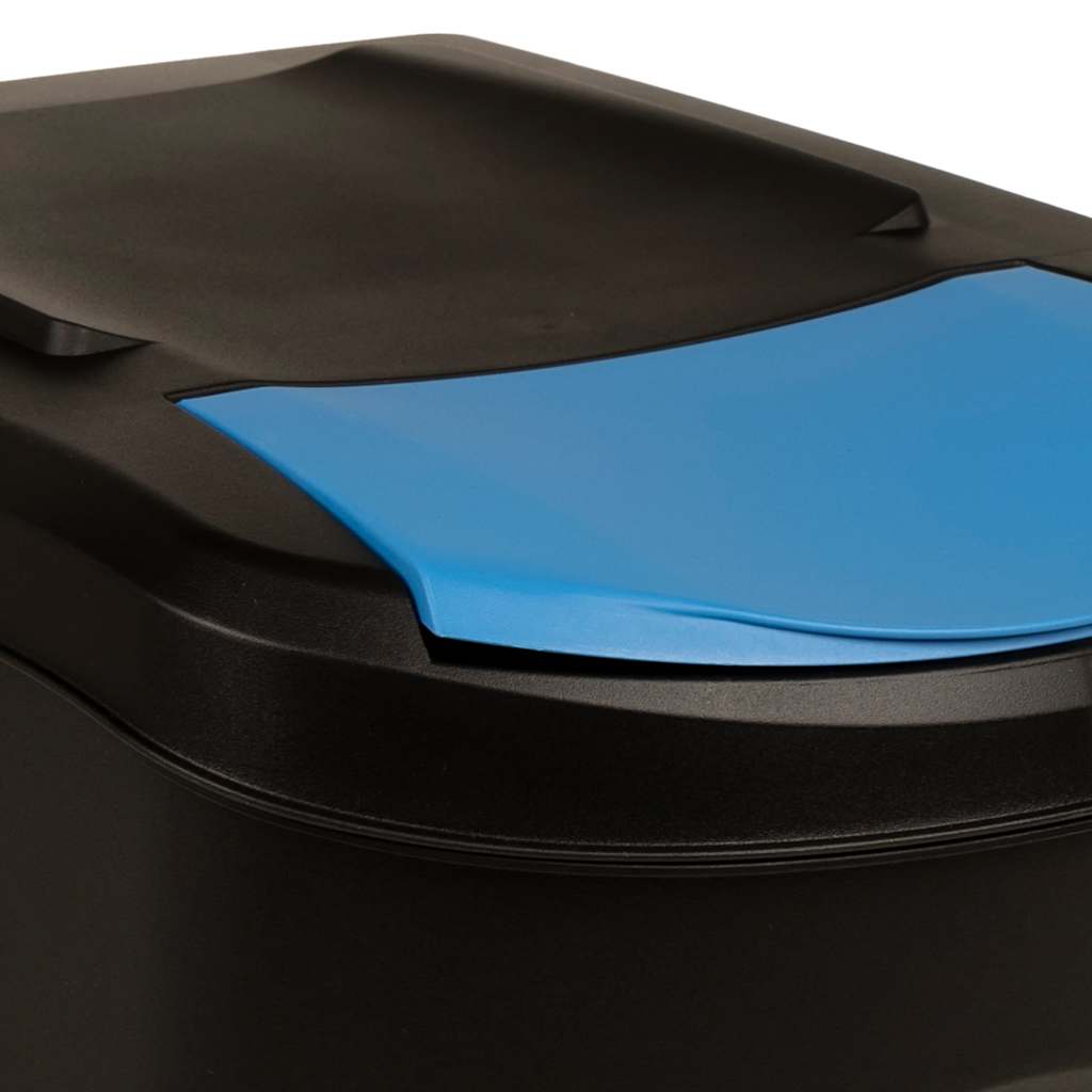 Stapelbare Mülleimer 3 Stk. Anthrazit 75 L