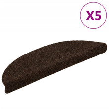 Stufenmatten Selbstklebend 5 Stk. 56x17x3 cm Braun Halbrund