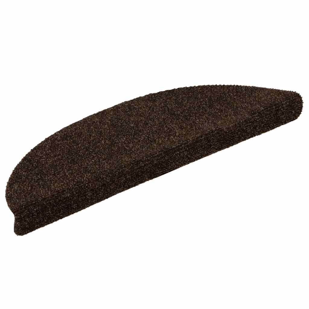 Stufenmatten Selbstklebend 10 Stk. 56x17x3 cm Braun Halbrund