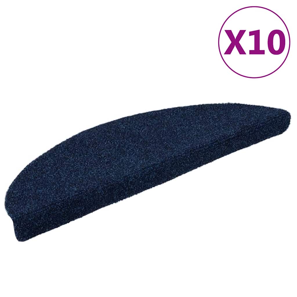 Stufenmatten Selbstklebend 10 Stk. 56x17x3 cm Marineblau Halbrund