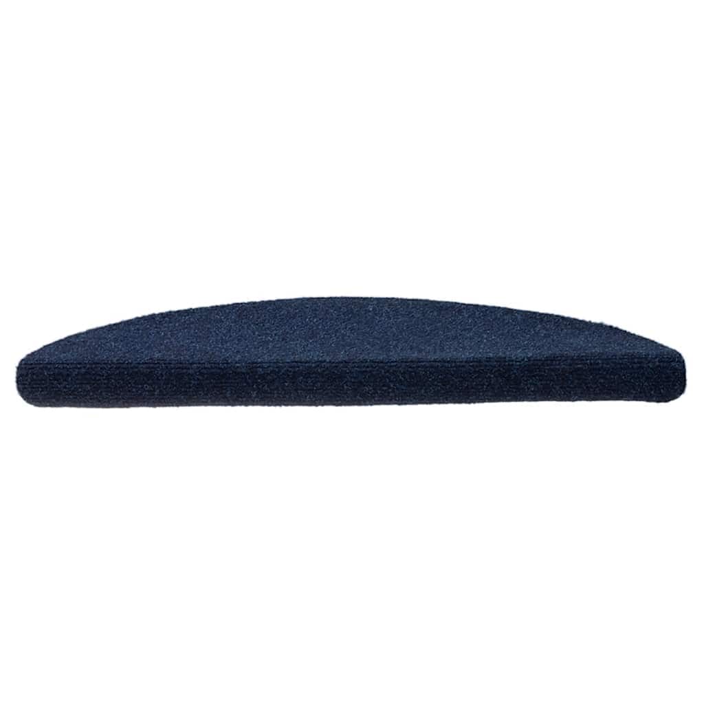 Stufenmatten Selbstklebend 10 Stk. 56x17x3 cm Marineblau Halbrund