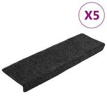 Stufenmatten Selbstklebend 5 Stk. 65x21x4 cm Grau Rechteckiger Rand
