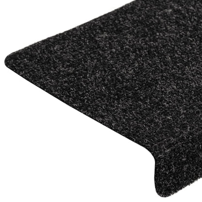 Stufenmatten Selbstklebend 5 Stk. 65x21x4 cm Schwarz Rechteckiger Rand