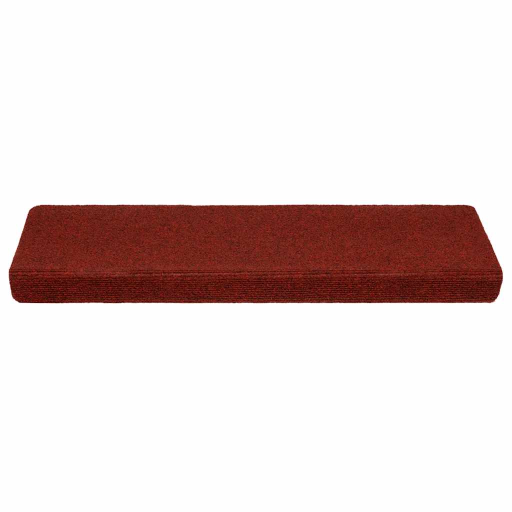 Stufenmatten Selbstklebend 10 Stk. 65x21x4 cm Bordeauxrot Rechteckiger Rand